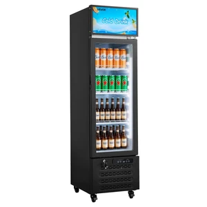 VEVOR Commercial Merchandiser Refrigerator, 6.1 Cu.Ft / 173 L Glass Door Display Refrigerator, Upright Beverage Cooler with Customizable Lightbox, 3 Adjustable Shelves & Soft LED Light for Homes Shops VEVOR Commercial Merchandiser Refrigerator, 6.1 Cu.Ft / 173 L Glass Door Display Refrigerator, Upright Beverage Cooler with Customizable Lightbox, 3 Adjustable Shelves & Soft LED Light for Homes Shops