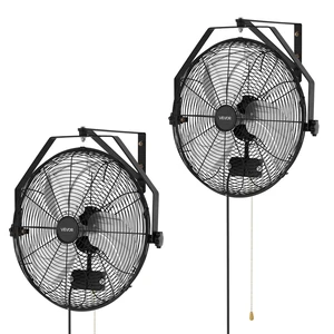 VEVOR Wall Mount Fan, 18 in Wall Mounted Hanging Fan with IP44-rated Protection, 3-Speed, Long Airflow Distance, Adjustable Rotation Angle, Powerful for Industry, Commercial, Garage, Workshop, 2 Pack VEVOR Wall Mount Fan, 18 in Wall Mounted Hanging Fan with IP44-rated Protection, 3-Speed, Long Airflow Distance, Adjustable Rotation Angle, Powerful for Industry, Commercial, Garage, Workshop, 2 Pack