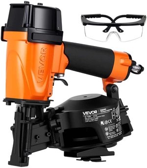 VEVOR Professional Roofing Nailer CN45N, 3/4" to 1-3/4" 15 Degree Air Roofing Nail Gun, 45 Nails/S Ultra-Fast Nailing, 70-110 PSI Pneumatic Coil Nailer for Asphalt Shingles, Roof Sheathing VEVOR Professional Roofing Nailer CN45N, 3/4" to 1-3/4" 15 Degree Air Roofing Nail Gun, 45 Nails/S Ultra-Fast Nailing, 70-110 PSI Pneumatic Coil Nailer for Asphalt Shingles, Roof Sheathing