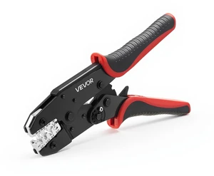 VEVOR Crimping Tool, 24-10 AWG Ratcheting Wire Crimper Tool, Labor-Saving Electrical Terminal Crimp Pliers with Clear Metric & AWG Markings, Quick Release, Adjustable Pressure for Multiple Terminals VEVOR Crimping Tool, 24-10 AWG Ratcheting Wire Crimper Tool, Labor-Saving Electrical Terminal Crimp Pliers with Clear Metric & AWG Markings, Quick Release, Adjustable Pressure for Multiple Terminals