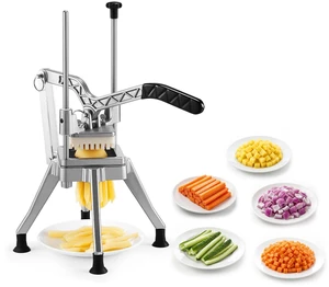 VEVOR French Fry Cutter, 1/2" Blade Commercial Vegetable Chopper, Lever-Action Vegetable Dicer with Ergonomic Handle, Stainless Steel Potato Slicer for Thick Cut Fries, Onion, Carrots, Bell Pepper VEVOR French Fry Cutter, 1/2" Blade Commercial Vegetable Chopper, Lever-Action Vegetable Dicer with Ergonomic Handle, Stainless Steel Potato Slicer for Thick Cut Fries, Onion, Carrots, Bell Pepper