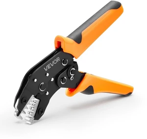 VEVOR Crimping Tool, 24-12 AWG Ratcheting Wire Crimper Tool, Labor-Saving Electrical Terminal Crimp Pliers with Clear Metric & AWG Markings, Quick Release, Adjustable Pressure for Multiple Terminals VEVOR Crimping Tool, 24-12 AWG Ratcheting Wire Crimper Tool, Labor-Saving Electrical Terminal Crimp Pliers with Clear Metric & AWG Markings, Quick Release, Adjustable Pressure for Multiple Terminals