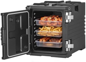 VEVOR Insulated Food Pan Carrier, 82 Qt Non-Electrical Food Warmer, with Wheel & 304 Stainless Steel Latch, LLDPE Stackable Hot Box, for Various Pan Sizes(NOT Included), Fit Catering BBQ Event(Black) VEVOR Insulated Food Pan Carrier, 82 Qt Non-Electrical Food Warmer, with Wheel & 304 Stainless Steel Latch, LLDPE Stackable Hot Box, for Various Pan Sizes(NOT Included), Fit Catering BBQ Event(Black)