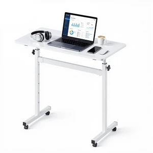 VEVOR Standing Desk, Adjustable Height Mobile Stand Up Desk with Lockable Casters, 32 x 16 in Small Computer Sit Stand Rolling Workstation with Hook, 55.1 lbs Desktop Capacity, for Home Office, White VEVOR Standing Desk, Adjustable Height Mobile Stand Up Desk with Lockable Casters, 32 x 16 in Small Computer Sit Stand Rolling Workstation with Hook, 55.1 lbs Desktop Capacity, for Home Office, White