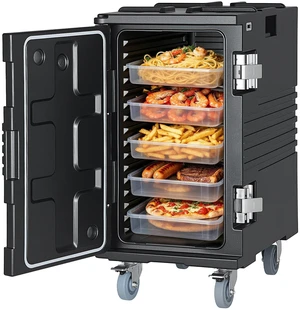 VEVOR Insulated Food Pan Carrier, 127 Qt Non-Electrical Food Warmer, with Swivel Wheel & 304 Stainless Steel Latch, LLDPE Stackable Hot Box, for Various Pan Sizes(NOT Included), Fit Catering BBQ Event VEVOR Insulated Food Pan Carrier, 127 Qt Non-Electrical Food Warmer, with Swivel Wheel & 304 Stainless Steel Latch, LLDPE Stackable Hot Box, for Various Pan Sizes(NOT Included), Fit Catering BBQ Event