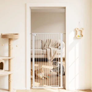 VEVOR Extra Tall Pet Gate for Cats, 29-41 in Adjustable Width, 56 in High Dog Gate, with Pressure Mount Kit and Wall Mount Kit, 1.3 in Narrow Bar Spacing, for Stairs, Doorways, and House, White VEVOR Extra Tall Pet Gate for Cats, 29-41 in Adjustable Width, 56 in High Dog Gate, with Pressure Mount Kit and Wall Mount Kit, 1.3 in Narrow Bar Spacing, for Stairs, Doorways, and House, White