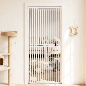 VEVOR Extra Tall Pet Gate for Cats, 28-34 in Adjustable Width, 78.7 in High Dog Gate, with Pressure Mount Kit and Wall Mount Kit, 1.2 in Narrow Bar Spacing, for Stairs, Doorways, and House, White VEVOR Extra Tall Pet Gate for Cats, 28-34 in Adjustable Width, 78.7 in High Dog Gate, with Pressure Mount Kit and Wall Mount Kit, 1.2 in Narrow Bar Spacing, for Stairs, Doorways, and House, White