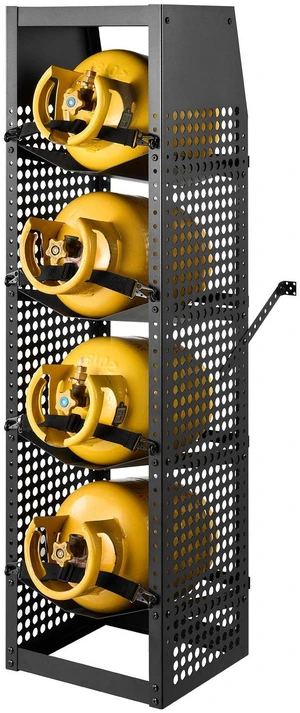VEVOR Refrigerant Tank Rack, 14.8 x 13 x 52 inches, 4 Tiers for 4 Cylinder, with Top Storage Shelf, Black Powder-Coated Carbon Steel, Cylinder Tank Rack for Cargo Van, Storing Oxygen, and Nitrogen VEVOR Refrigerant Tank Rack, 14.8 x 13 x 52 inches, 4 Tiers for 4 Cylinder, with Top Storage Shelf, Black Powder-Coated Carbon Steel, Cylinder Tank Rack for Cargo Van, Storing Oxygen, and Nitrogen