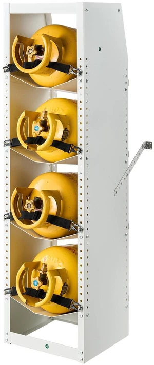 VEVOR Refrigerant Tank Rack, 14.8 x 13 x 52 inches, 4 Tiers for 4 Cylinder, with Top Storage Shelf, White Powder-Coated Carbon Steel, Cylinder Tank Rack for Cargo Van, Storing Oxygen, and Nitrogen VEVOR Refrigerant Tank Rack, 14.8 x 13 x 52 inches, 4 Tiers for 4 Cylinder, with Top Storage Shelf, White Powder-Coated Carbon Steel, Cylinder Tank Rack for Cargo Van, Storing Oxygen, and Nitrogen