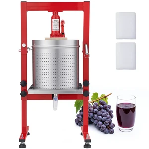 VEVOR Hydraulic Fruit Wine Press, 7.93Gal/30L, Stainless Steel Heavy Duty Manual Juice Maker, Cider Apple Grape Vegetable Crusher, Cheese/Tincture/Herbal Press, with 2 Filter Bags, for Kitchen Home VEVOR Hydraulic Fruit Wine Press, 7.93Gal/30L, Stainless Steel Heavy Duty Manual Juice Maker, Cider Apple Grape Vegetable Crusher, Cheese/Tincture/Herbal Press, with 2 Filter Bags, for Kitchen Home
