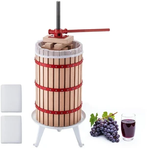 VEVOR Fruit Wine Press, 7.93Gal/30L Manual Juice Maker, Solid Beech Wood Basket, Vintage Traditional Juicer with 6 Press Wooden Blocks, 2 Filter Bags, Heavy Duty Pole Handle Bar for Cider Apple Grape VEVOR Fruit Wine Press, 7.93Gal/30L Manual Juice Maker, Solid Beech Wood Basket, Vintage Traditional Juicer with 6 Press Wooden Blocks, 2 Filter Bags, Heavy Duty Pole Handle Bar for Cider Apple Grape