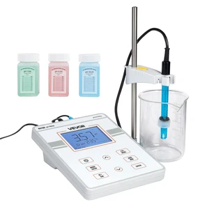 VEVOR Benchtop pH Meter, 0-14 pH Range, Laboratory Tester Kit with Large Backlit Display, Calibration Solutions, Power Adapter, Stores Up to 50 Readings, for Temperature and Water Quality Testing VEVOR Benchtop pH Meter, 0-14 pH Range, Laboratory Tester Kit with Large Backlit Display, Calibration Solutions, Power Adapter, Stores Up to 50 Readings, for Temperature and Water Quality Testing