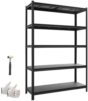 VEVOR Storage Shelves, 5-Tier Adjustable, 2500 lbs Capacity, Heavy Duty Garage Storage Shelving Unit, Metal Utility Rack Shelf, for Garage Warehouse Basement Kitchen, 48.43" W x 18.31" D x 71.38" H VEVOR Storage Shelves, 5-Tier Adjustable, 2500 lbs Capacity, Heavy Duty Garage Storage Shelving Unit, Metal Utility Rack Shelf, for Garage Warehouse Basement Kitchen, 48.43" W x 18.31" D x 71.38" H