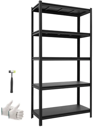 VEVOR Storage Shelves, 5-Tier Adjustable, 3000 lbs Capacity, Heavy Duty Garage Storage Shelving Unit, Metal Utility Rack Shelf, for Garage Warehouse Basement Kitchen, 36.42" W x 16.42" D x 71.38" H VEVOR Storage Shelves, 5-Tier Adjustable, 3000 lbs Capacity, Heavy Duty Garage Storage Shelving Unit, Metal Utility Rack Shelf, for Garage Warehouse Basement Kitchen, 36.42" W x 16.42" D x 71.38" H
