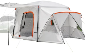 VEVOR SUV Camping Tent for 5-9 Person, 13 x 10 FT 3-Season SUV Tailgate Tent with Ventilated Windows, PU2000mm Waterproof Dual-Use Car Rear Hatch Tents for Outdoor Hiking Travels VEVOR SUV Camping Tent for 5-9 Person, 13 x 10 FT 3-Season SUV Tailgate Tent with Ventilated Windows, PU2000mm Waterproof Dual-Use Car Rear Hatch Tents for Outdoor Hiking Travels