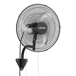 VEVOR Wall Mount Fan, 18 in Wall Mounted Hanging Fan Oscillating, 3-Speed, Long Airflow Distance, Adjustable Rotation Angle, Mechanical Powerful for Industry, Commercial, Garage, Workshop, Gym, Black VEVOR Wall Mount Fan, 18 in Wall Mounted Hanging Fan Oscillating, 3-Speed, Long Airflow Distance, Adjustable Rotation Angle, Mechanical Powerful for Industry, Commercial, Garage, Workshop, Gym, Black
