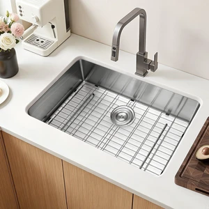 VEVOR 30-inch Kitchen Undermount Single Bowl Sinks, Stainless Steel Drop-In Farmhouse Basin with Accessories, Household Dishwasher Sinks for RV, Prep Kitchen, Laundry Room, Bar VEVOR 30-inch Kitchen Undermount Single Bowl Sinks, Stainless Steel Drop-In Farmhouse Basin with Accessories, Household Dishwasher Sinks for RV, Prep Kitchen, Laundry Room, Bar
