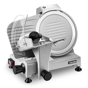VEVOR Commercial Meat Slicer, 300W Electric Cutter, Removable 10" Carbon Steel Blade and Food Tray, 0-0.47" Adjustable Thickness Food Slicer Machine,for Frozen Meat, Ham, Baguett, Steak, ETL Approved VEVOR Commercial Meat Slicer, 300W Electric Cutter, Removable 10" Carbon Steel Blade and Food Tray, 0-0.47" Adjustable Thickness Food Slicer Machine,for Frozen Meat, Ham, Baguett, Steak, ETL Approved