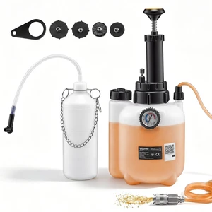 VEVOR Brake Bleeder Kit, 3L Manual Brake Fluid Bleeding Kit with 1L Waste Bottle & 4 Master Cylinder Adapters, One-Person Professional Brake Fluid Pressure Bleeder for Most Vehicles VEVOR Brake Bleeder Kit, 3L Manual Brake Fluid Bleeding Kit with 1L Waste Bottle & 4 Master Cylinder Adapters, One-Person Professional Brake Fluid Pressure Bleeder for Most Vehicles