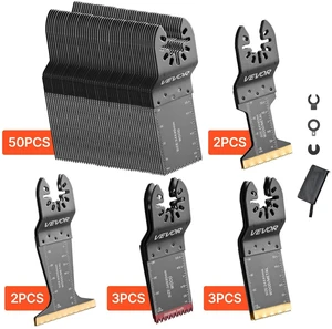 VEVOR 60PCS Oscillating Saw Blades, Universal Quick Release Multi Tool Blades Kits, 5 Types Oscillating Multitool Blades for Wood Plastic Metal, Compatible with Dewalt Ryobi Milwaukee Bosch Craftsman VEVOR 60PCS Oscillating Saw Blades, Universal Quick Release Multi Tool Blades Kits, 5 Types Oscillating Multitool Blades for Wood Plastic Metal, Compatible with Dewalt Ryobi Milwaukee Bosch Craftsman