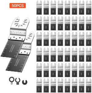 VEVOR 50PCS Bi-Metal Oscillating Saw Blades, Universal Quick Release Oscillating Multi Tool Blades, Multitool Tool Blades for Nails, Soft Metal, Wood, Compatible with Dewalt Milwaukee Bosch Ryobi VEVOR 50PCS Bi-Metal Oscillating Saw Blades, Universal Quick Release Oscillating Multi Tool Blades, Multitool Tool Blades for Nails, Soft Metal, Wood, Compatible with Dewalt Milwaukee Bosch Ryobi