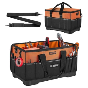 VEVOR Tool Bag, 19.1 Inch, 33-Pocket Portable Large Tool Box Organizer Storage, Toolbox with Water-Resistant Base, Zipper, Adjustable Shoulder Strap Toolbag, for Men Women Dad Husband Fathers Day VEVOR Tool Bag, 19.1 Inch, 33-Pocket Portable Large Tool Box Organizer Storage, Toolbox with Water-Resistant Base, Zipper, Adjustable Shoulder Strap Toolbag, for Men Women Dad Husband Fathers Day