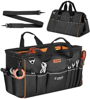 VEVOR Tool Bag, 20 Inch, 33-Pocket Portable Large Tool Box Organizer Storage, Toolbox with Big Zipper, Adjustable Shoulder Strap, Water-Resistant Carry Toolbag, for Men Women Dad Husband Fathers Day VEVOR Tool Bag, 20 Inch, 33-Pocket Portable Large Tool Box Organizer Storage, Toolbox with Big Zipper, Adjustable Shoulder Strap, Water-Resistant Carry Toolbag, for Men Women Dad Husband Fathers Day