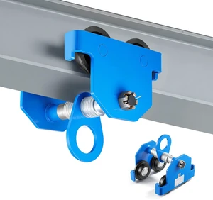 VEVOR Manual Trolley, 6600 lbs/3 Ton Load Capacity, Push Beam Trolley with Dual Wheels, Adjustable for I-Beam Flange Width 2.5" to 8", Heavy Duty Carbon Steel Garage Hoist for Straight & Curved I Beam VEVOR Manual Trolley, 6600 lbs/3 Ton Load Capacity, Push Beam Trolley with Dual Wheels, Adjustable for I-Beam Flange Width 2.5" to 8", Heavy Duty Carbon Steel Garage Hoist for Straight & Curved I Beam