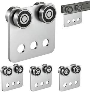 VEVOR 4 Wheel Trolley Assembly Rollers, 4 Pcs 1100 lbs Load, Dual Bearing Trolley Assembly for 1-5/8" Wide and All 1-5/8" or Taller Strut Channel, Heavy Duty Sliding Track System for Warehouse Garage VEVOR 4 Wheel Trolley Assembly Rollers, 4 Pcs 1100 lbs Load, Dual Bearing Trolley Assembly for 1-5/8" Wide and All 1-5/8" or Taller Strut Channel, Heavy Duty Sliding Track System for Warehouse Garage