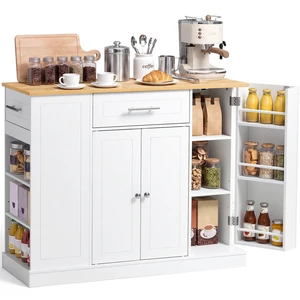 VEVOR Kitchen Island Cart with Storage, 42.36 in Wide Island Table for Kitchen, with 2 Drawers, Storage Cabinet, Table for Home Dining Room, White VEVOR Kitchen Island Cart with Storage, 42.36 in Wide Island Table for Kitchen, with 2 Drawers, Storage Cabinet, Table for Home Dining Room, White