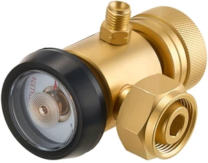VEVOR CGA520 Acetylene Regulator for B-Type Tanks, AR-B Air Acetylene Regulator Gauge with 3/8"-24 LH Outlet Connection, Heavy-Duty Brass Body for Welding Brazing Applications VEVOR CGA520 Acetylene Regulator for B-Type Tanks, AR-B Air Acetylene Regulator Gauge with 3/8"-24 LH Outlet Connection, Heavy-Duty Brass Body for Welding Brazing Applications