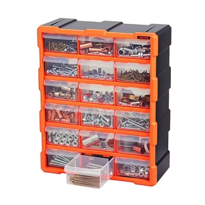 VEVOR 18-Drawer Storage Organizer, Plastic, Drawer Storage Cabinet for Garage Organization, Stackable Small Parts Organizer, Wall-Mounted Toolbox, for Hardware, Beads, Screws, Crafts, Building Bricks VEVOR 18-Drawer Storage Organizer, Plastic, Drawer Storage Cabinet for Garage Organization, Stackable Small Parts Organizer, Wall-Mounted Toolbox, for Hardware, Beads, Screws, Crafts, Building Bricks