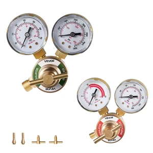 VEVOR Oxygen Acetylene Regulator Set, Oxy-Acetylene Regulators, 0-4000PSI and 0-400PSI Welding Gas Gauges with CGA-540/CGA-200 Inlet Connection & 3/8"-24 Outlet Connection, T-Handle Adjustment VEVOR Oxygen Acetylene Regulator Set, Oxy-Acetylene Regulators, 0-4000PSI and 0-400PSI Welding Gas Gauges with CGA-540/CGA-200 Inlet Connection & 3/8"-24 Outlet Connection, T-Handle Adjustment