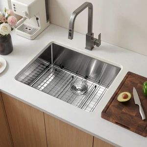 VEVOR 27-inch Kitchen Undermount Single Bowl Sinks, Stainless Steel Drop-In Farmhouse Basin with Accessories, Household Dishwasher Sinks for RV, Prep Kitchen, Laundry Room, Bar VEVOR 27-inch Kitchen Undermount Single Bowl Sinks, Stainless Steel Drop-In Farmhouse Basin with Accessories, Household Dishwasher Sinks for RV, Prep Kitchen, Laundry Room, Bar