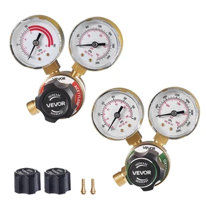 VEVOR Oxygen Acetylene Regulator Set, Oxy-Acetylene Regulators, 0-4000PSI and 0-400PSI Welding Gas Gauges with CGA-540/CGA-200 Inlet Connection & 9/16"-18 Outlet Connection, PC Knob Adjustment VEVOR Oxygen Acetylene Regulator Set, Oxy-Acetylene Regulators, 0-4000PSI and 0-400PSI Welding Gas Gauges with CGA-540/CGA-200 Inlet Connection & 9/16"-18 Outlet Connection, PC Knob Adjustment