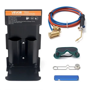 VEVOR Oxygen Propane Torch Kit, Brass Welding Torch for Oxygen MAPP Gas with Dual Pressure Gauges, Portable Oxy-Propane MAPP Brazing Tool Kit with Cylinder Rack for Welding, Soldering, Metal Heating VEVOR Oxygen Propane Torch Kit, Brass Welding Torch for Oxygen MAPP Gas with Dual Pressure Gauges, Portable Oxy-Propane MAPP Brazing Tool Kit with Cylinder Rack for Welding, Soldering, Metal Heating