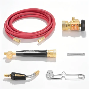 VEVOR Air Acetylene Torch Kit, Acetylene Gas Welding Tool with 11.8FT Rubber Hose, PL-8A Self-Lighting Welding Tip & CGA200 Regulator, Swirl Frame Brazing Torch Kit for Home Industrial Metalworking VEVOR Air Acetylene Torch Kit, Acetylene Gas Welding Tool with 11.8FT Rubber Hose, PL-8A Self-Lighting Welding Tip & CGA200 Regulator, Swirl Frame Brazing Torch Kit for Home Industrial Metalworking
