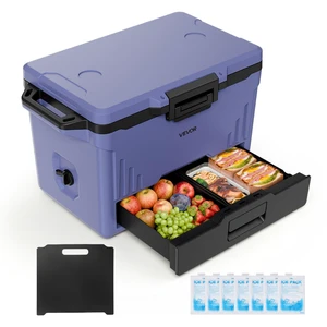VEVOR Hard Cooler, 50QT Portable Cooler, Leak-Resistant Coolbox Keeps Contents Cool for 48 Hours, Insulated Chests with Ice Retention and Heavy-Duty Handle, Ultra-Light for Camping, Concerts, Sports VEVOR Hard Cooler, 50QT Portable Cooler, Leak-Resistant Coolbox Keeps Contents Cool for 48 Hours, Insulated Chests with Ice Retention and Heavy-Duty Handle, Ultra-Light for Camping, Concerts, Sports