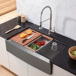 VEVOR 33-inch Kitchen Undermount Single Bowl Sinks, Stainless Steel Drop-In Farmhouse Basin with Ledge & Accessories, Household Dishwasher Sinks for RV, Prep Kitchen, Laundry Room, Bar VEVOR 33-inch Kitchen Undermount Single Bowl Sinks, Stainless Steel Drop-In Farmhouse Basin with Ledge & Accessories, Household Dishwasher Sinks for RV, Prep Kitchen, Laundry Room, Bar