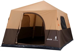 VEVOR Camping Tent, 8 Person Inflatable Cabin Tent with Rechargeable Pump, TPU Air Tube & 4 Large Mesh Windows, Portable Easy Setup Waterproof with Carry Bag for Family Outdoor Camping & Hiking, Beige VEVOR Camping Tent, 8 Person Inflatable Cabin Tent with Rechargeable Pump, TPU Air Tube & 4 Large Mesh Windows, Portable Easy Setup Waterproof with Carry Bag for Family Outdoor Camping & Hiking, Beige