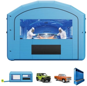 VEVOR Inflatable Paint Booth, 21 x 13 x 10 ft, Portable Spray Booth with 1100W Powerful Blower and Large Filter Cotton, Arched Roof Blow Up Painting Tent for Mid-Size Pickup Truck, Large Furniture VEVOR Inflatable Paint Booth, 21 x 13 x 10 ft, Portable Spray Booth with 1100W Powerful Blower and Large Filter Cotton, Arched Roof Blow Up Painting Tent for Mid-Size Pickup Truck, Large Furniture