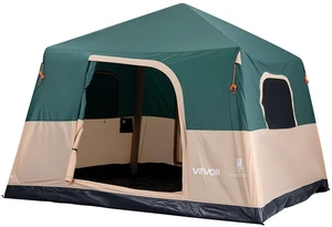 VEVOR Camping Tent, 6 Person Inflatable Cabin Tent with Rechargeable Pump, TPU Air Tube & 4 Large Mesh Windows, Portable Easy Setup Waterproof with Carry Bag for Family Outdoor Camping & Hiking, Green VEVOR Camping Tent, 6 Person Inflatable Cabin Tent with Rechargeable Pump, TPU Air Tube & 4 Large Mesh Windows, Portable Easy Setup Waterproof with Carry Bag for Family Outdoor Camping & Hiking, Green