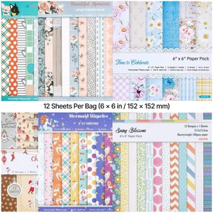 VEVOR Scrapbook Paper, 72 Sheets, 6 x 6 in Mixed Special Paper for VEVOR Die Cutting and Embossing Machine, Vibrant Color, Patterned Design for Decorations, Scrapbooking, Card Making, and DIY Crafting VEVOR Scrapbook Paper, 72 Sheets, 6 x 6 in Mixed Special Paper for VEVOR Die Cutting and Embossing Machine, Vibrant Color, Patterned Design for Decorations, Scrapbooking, Card Making, and DIY Crafting