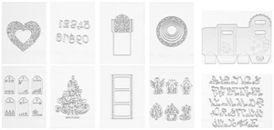 VEVOR Cutting Dies, 10 Pieces Metal Die Cuts, Compatible with VEVOR Die Cutting and Embossing Machine, Letters, Numbers, Tree Patterns, Cut Dies for Scrapbooking, Card Making, DIY Paper Crafting VEVOR Cutting Dies, 10 Pieces Metal Die Cuts, Compatible with VEVOR Die Cutting and Embossing Machine, Letters, Numbers, Tree Patterns, Cut Dies for Scrapbooking, Card Making, DIY Paper Crafting