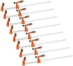 VEVOR Bar Clamps for Woodworking, 8-Pack, 36" Opening F Clamps, 600 lbs Load Limit, with Plastic Pad and Self-Locking Design, Premium Cast Iron and Carbon Steel, for Wood Working and Metal Working VEVOR Bar Clamps for Woodworking, 8-Pack, 36" Opening F Clamps, 600 lbs Load Limit, with Plastic Pad and Self-Locking Design, Premium Cast Iron and Carbon Steel, for Wood Working and Metal Working