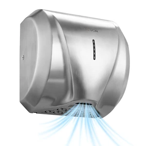 VEVOR Hand Dryer, 1800W Bathroom Air Hand Dryer, Automatic High Speed with HEPA Filter, Fast Drying, Heavy Duty Brushed Stainless Steel, AC110-120V Commercial Wall Mounted for Restroom, Hotel, Office VEVOR Hand Dryer, 1800W Bathroom Air Hand Dryer, Automatic High Speed with HEPA Filter, Fast Drying, Heavy Duty Brushed Stainless Steel, AC110-120V Commercial Wall Mounted for Restroom, Hotel, Office