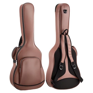 VEVOR Acoustic Guitar Hard Case, 47.1 Inch, Hard-Shell Protective Travel Carrying Case with Accessory Compartment, Foam Padding, Portable Handle, Shoulder Straps, for 41 Inch Acoustic Guitars, Brown VEVOR Acoustic Guitar Hard Case, 47.1 Inch, Hard-Shell Protective Travel Carrying Case with Accessory Compartment, Foam Padding, Portable Handle, Shoulder Straps, for 41 Inch Acoustic Guitars, Brown