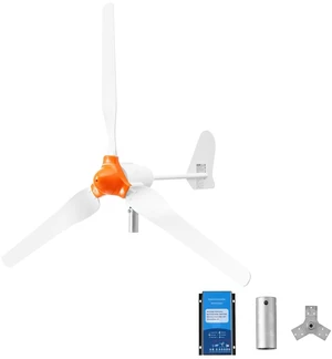 VEVOR 1200W 24V Wind Turbine Generator, 3-Blade Wind Turbine Kit with Wind/Solar Hybrid Controller, Efficient 3-Phase AC Permanent Wind Power Generator for RV Boat Home Farm (Tower Pole Not Included) VEVOR 1200W 24V Wind Turbine Generator, 3-Blade Wind Turbine Kit with Wind/Solar Hybrid Controller, Efficient 3-Phase AC Permanent Wind Power Generator for RV Boat Home Farm (Tower Pole Not Included)