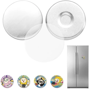 VEVOR Button Maker Supplies 50 Sets 0.98 in / 25 mm Refrigerator Magnets, Button Parts with Magnetic Backs, Metal Shells, Clear Mylar Films, and Blank Circle Papers, for Home DIY and Kitchen Decor VEVOR Button Maker Supplies 50 Sets 0.98 in / 25 mm Refrigerator Magnets, Button Parts with Magnetic Backs, Metal Shells, Clear Mylar Films, and Blank Circle Papers, for Home DIY and Kitchen Decor
