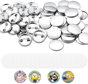 VEVOR Button Maker Supplies 200 Sets 2.28 in / 58 mm Pin Back Button Parts, with Metal Backs, Metal Shells, Clear Mylar Films, and Blank Circle Papers, for Home DIY, School Events, and Custom Studio VEVOR Button Maker Supplies 200 Sets 2.28 in / 58 mm Pin Back Button Parts, with Metal Backs, Metal Shells, Clear Mylar Films, and Blank Circle Papers, for Home DIY, School Events, and Custom Studio